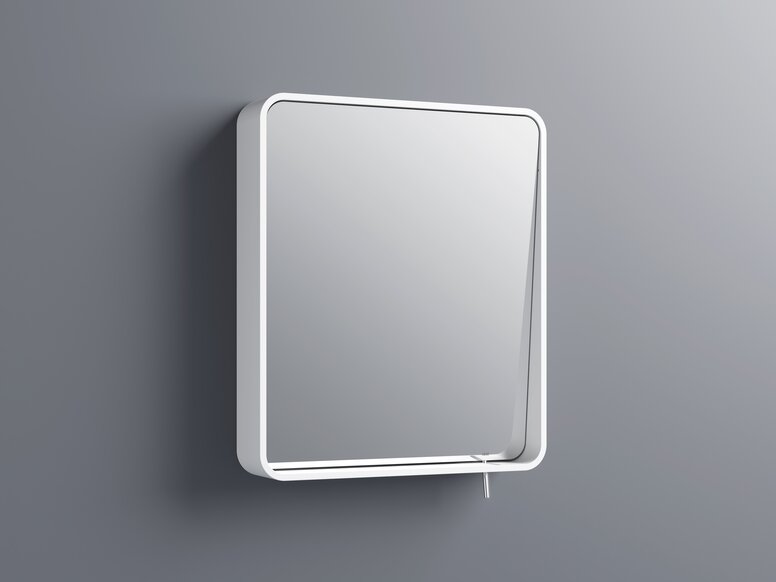 HEWI tilting mirror white Tilting mirror in the colour white