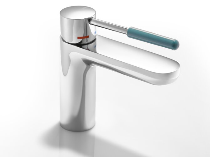 HEWI Single lever basin mixer AQ 800K aqua blue Single lever basin mixer AQ 800K aqua blue